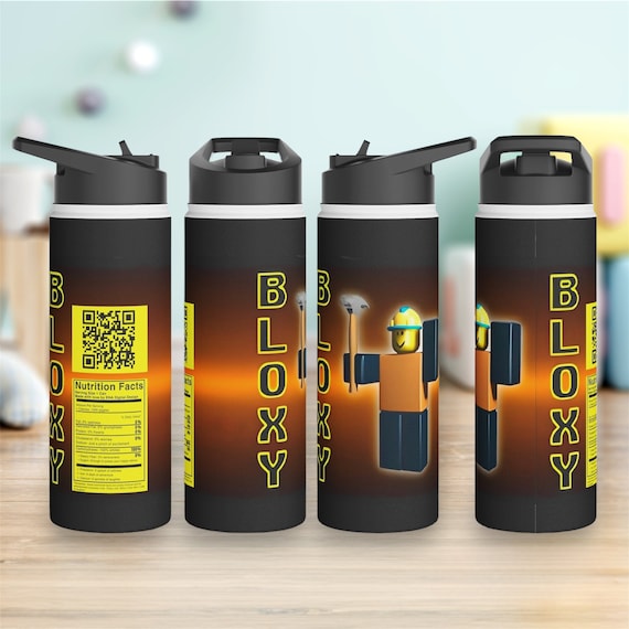 Roblox Bloxy Cola Flasche, Edelstahl Tumbler 12oz und 18oz, doppelwandig isoliert, BPAfrei, ideal für Schule und Outdoor Abenteuer