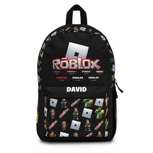 Mochila Roblox personalizada con tu nombre, repelente al agua, elegante, funcional para la escuela y la vida cotidiana, ideal para el inicio de clases.