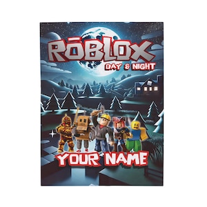 Roblox Decke mit Namen – Personalisierte Kuscheldecke für Kinder & Gamer, weich und gemütlich, 3 Größen, ideales Roblox Geschenk Bild 7