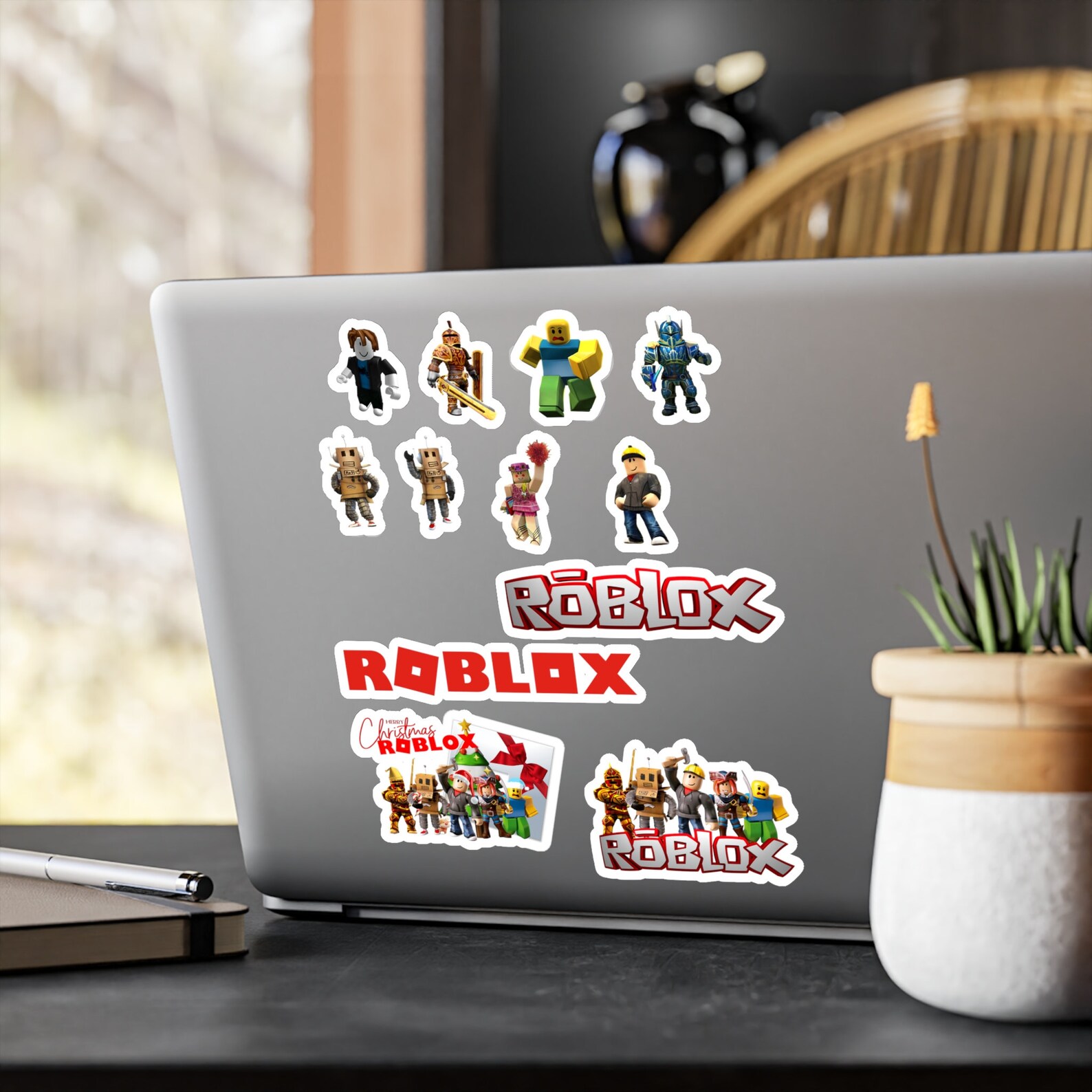 Sticker Rblx Roblox Vinyl Sticker Collection – 12 Stickers With Bacon Hair, Blue ...