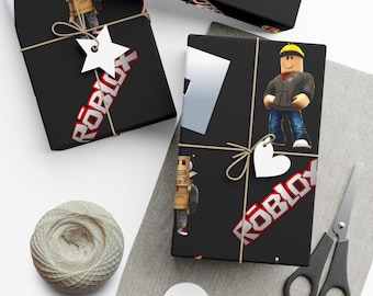 Roblox Gift Wrap Roll – Single-Sided Print, Matte or Glossy, 3 Lengths, Supplied Rolled, for Kids' Birthdays, Christmas, Fans