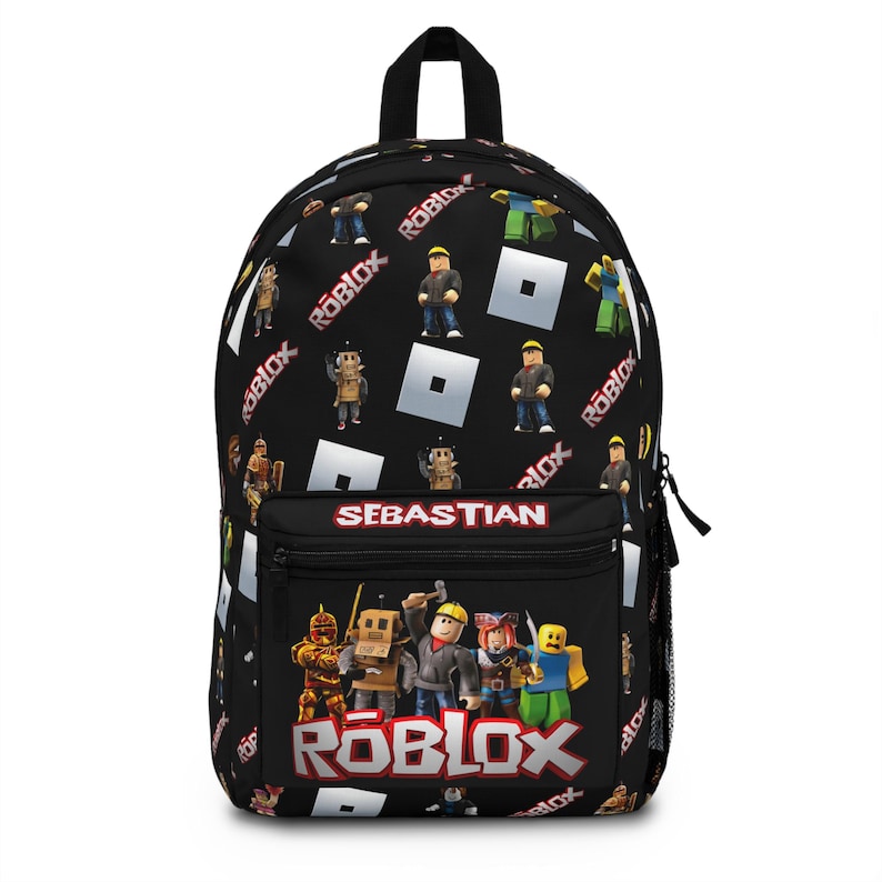 Zaino Roblox personalizzato con il tuo nome | Resistente e impermeabile per la scuola, viaggi e avventure, ritorno a scuola, regalo perfetto immagine 2