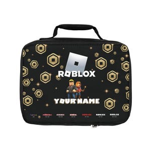 Sac à lunch Roblox personnalisé avec nom, accessoire parfait pour les fans de Roblox, isotherme, boîte à lunch, idéal pour l'école, cadeau