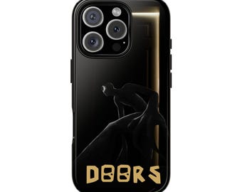 Roblox DOORS telefonskal, robust 3D-omslagsdesign, stötdämpande och UV-skyddad, perfekt för iPhone Pixel & Galaxy, perfekt för spelfans
