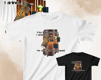 Maglietta Roblox Bloxy Cola, personalizzabile con nome, cotone