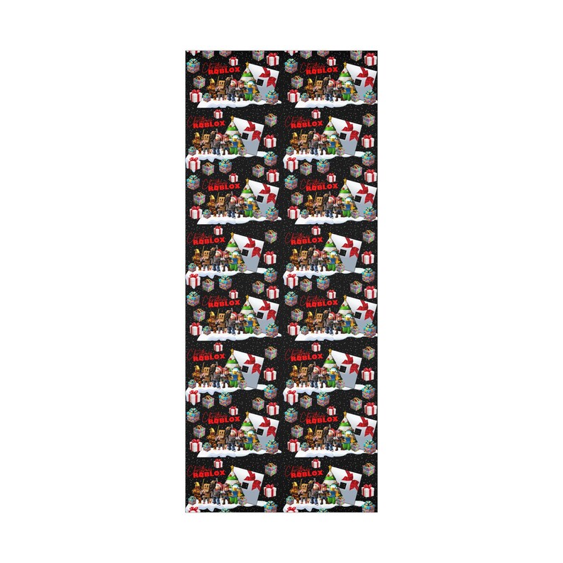 Roblox Gift Wrap Xmas – Christmas Fine Art Paper with Figures & Logo, 3 Sizes, Matte or Glossy, Perfect for Gifts 30" x 72"
