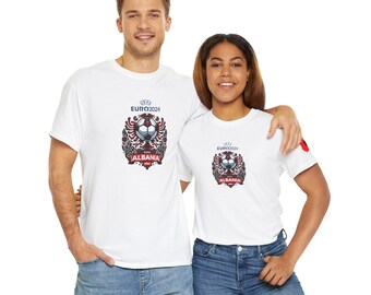 Euro 2024 Team Albanien T-Shirt Unisex Baumwolle