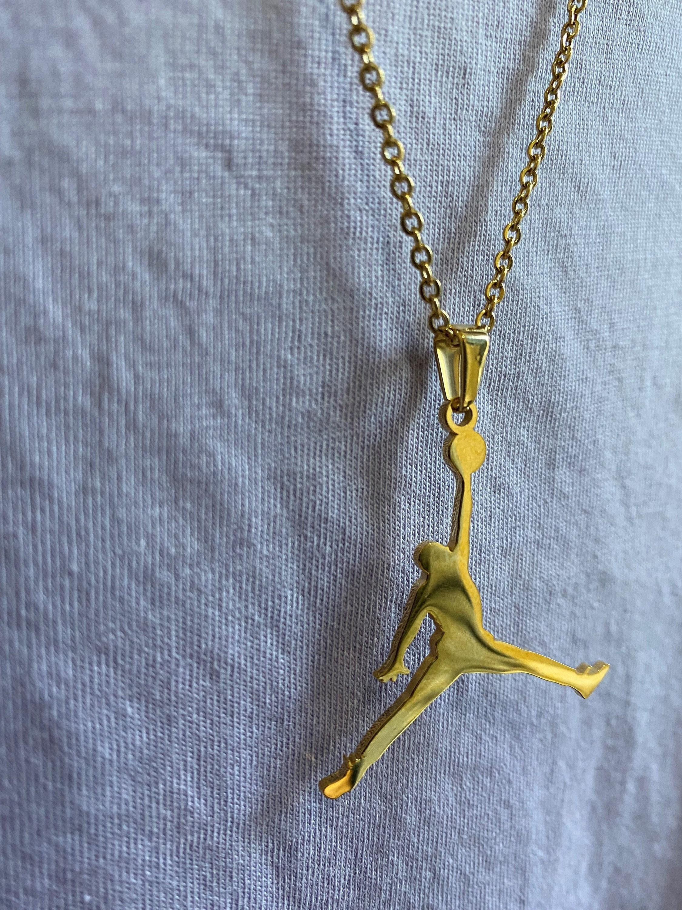 Nike air jordan sneaker necklace pendant stainless steel chain necklace for  men