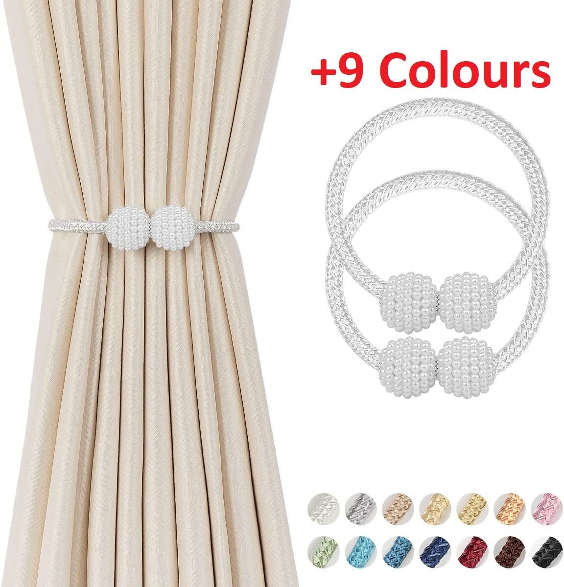 1 Pearl Magnetic Curtain Clip Curtain Holders Tieback Buckle Clips Hanging  Ball Buckle Tie Back Curtain Accessories Home Decor 