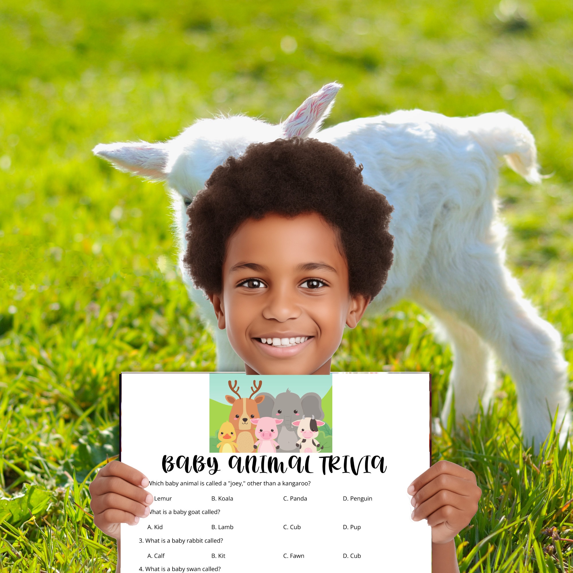 Baby Animal Trivia Game: Printable Baby Shower Quiz (PDF) - Etsy