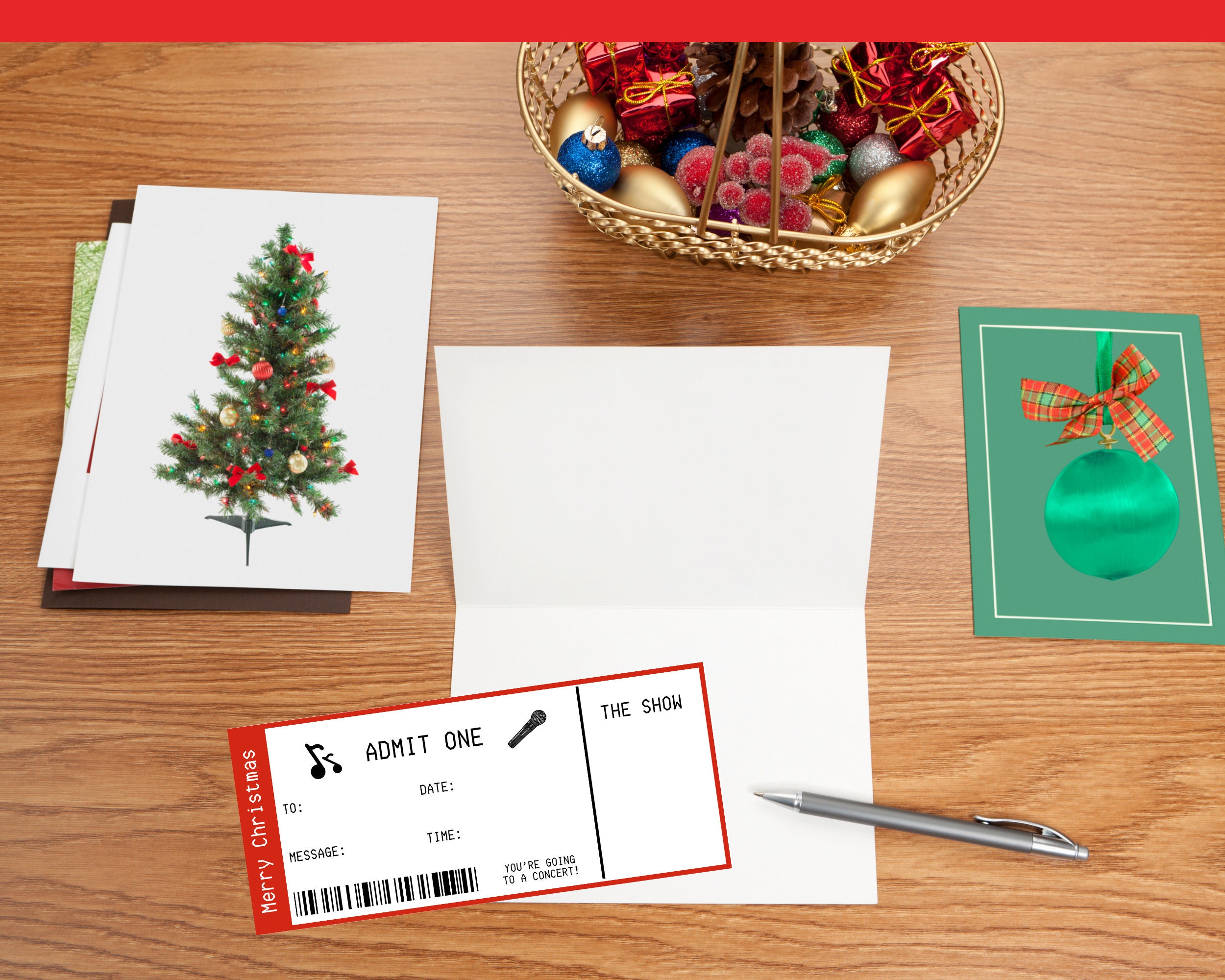 Printable Christmas Concert Ticket Template | Merry Christmas Stocking ...