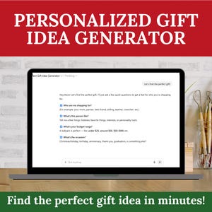 Christmas Gift Idea Generator GPT: AI Personalized Gift Giving Assistant (Digital Download)