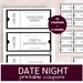 Date Night Coupons for Couples | Printable Monochrome Romantic Love ...