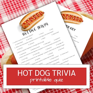 Hot Dog Quiz: Sommer Grillen Quiz zum Ausdrucken (PDF)