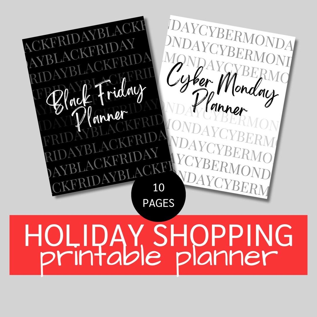 Black Friday Cyber Monday Holiday Sale Planner Budget and Etsy