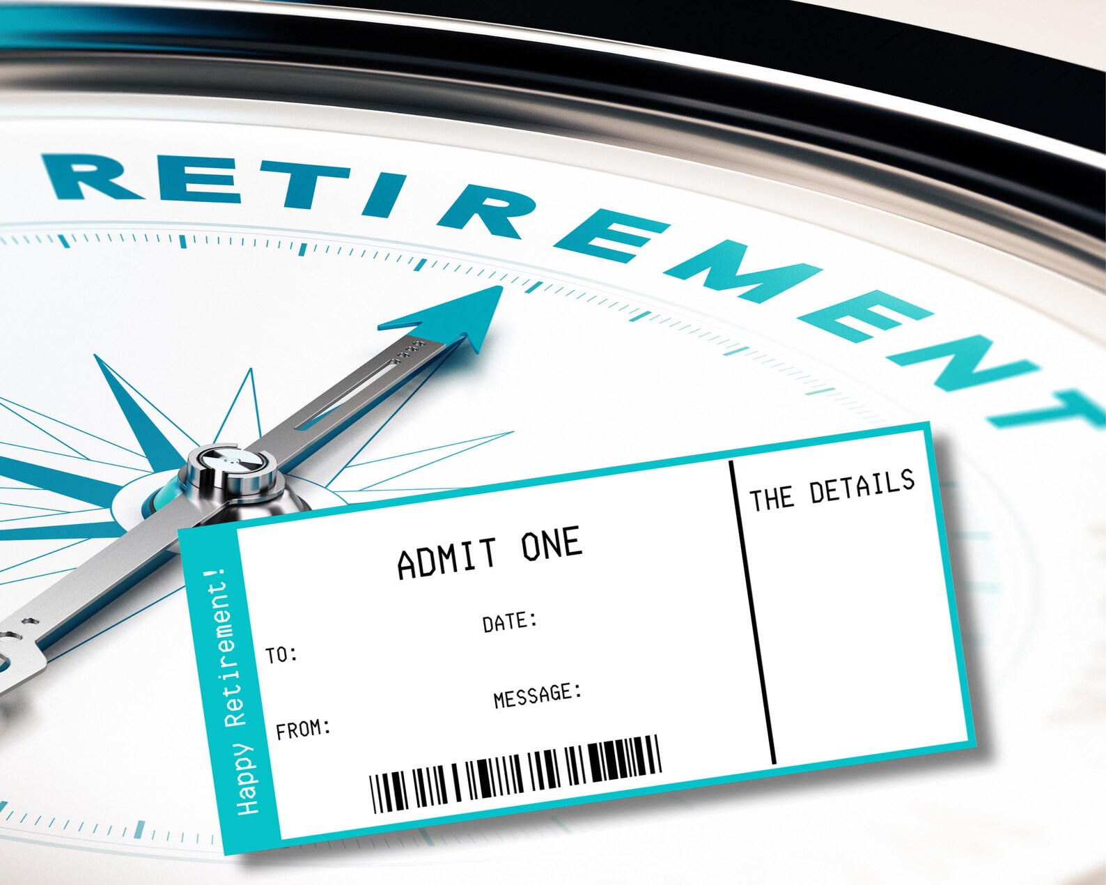 Happy Retirement Gift Certificate | Office Party Retirement Voucher | Admit One Printable Coupon ...