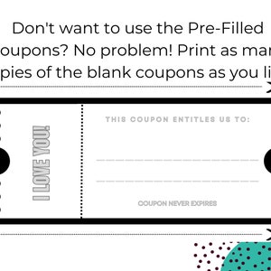 Date Night Coupons for Couples | Printable Monochrome Romantic Love ...