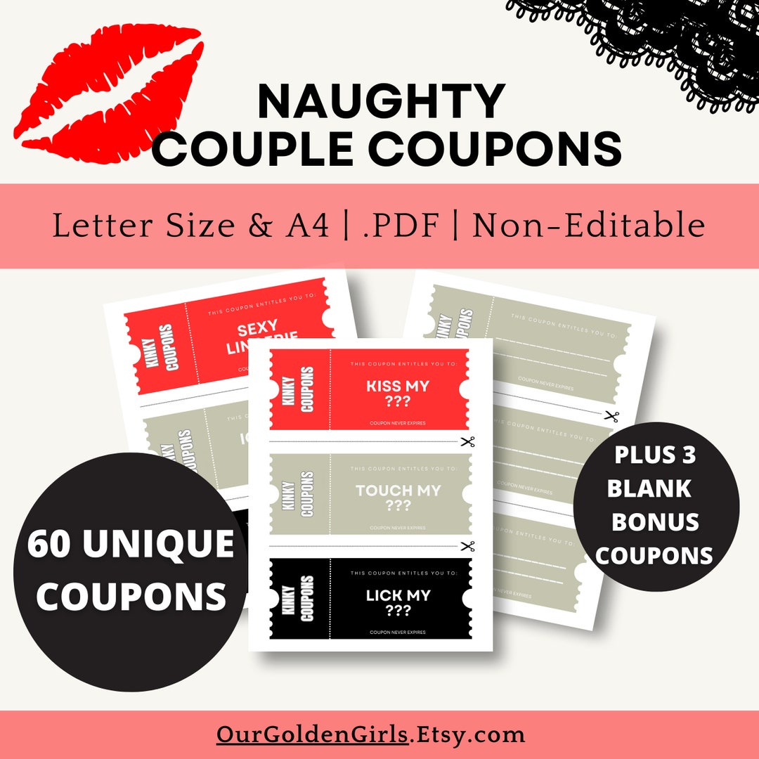 Naughty Couples Coupons Printable Love Coupons Kinky Couples Husband or Naughty Couples Coupons Printable Love Coupons Kinky Couples Husband or