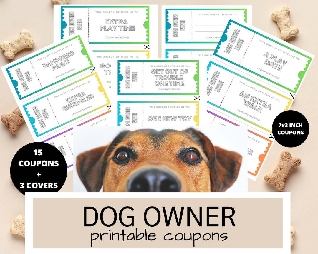 Dog Owner Coupon Book: Pet Adoption Gift (digital Download)