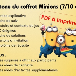 Chasse au trésor thème Minions (enfants de 7 à 10 ans)