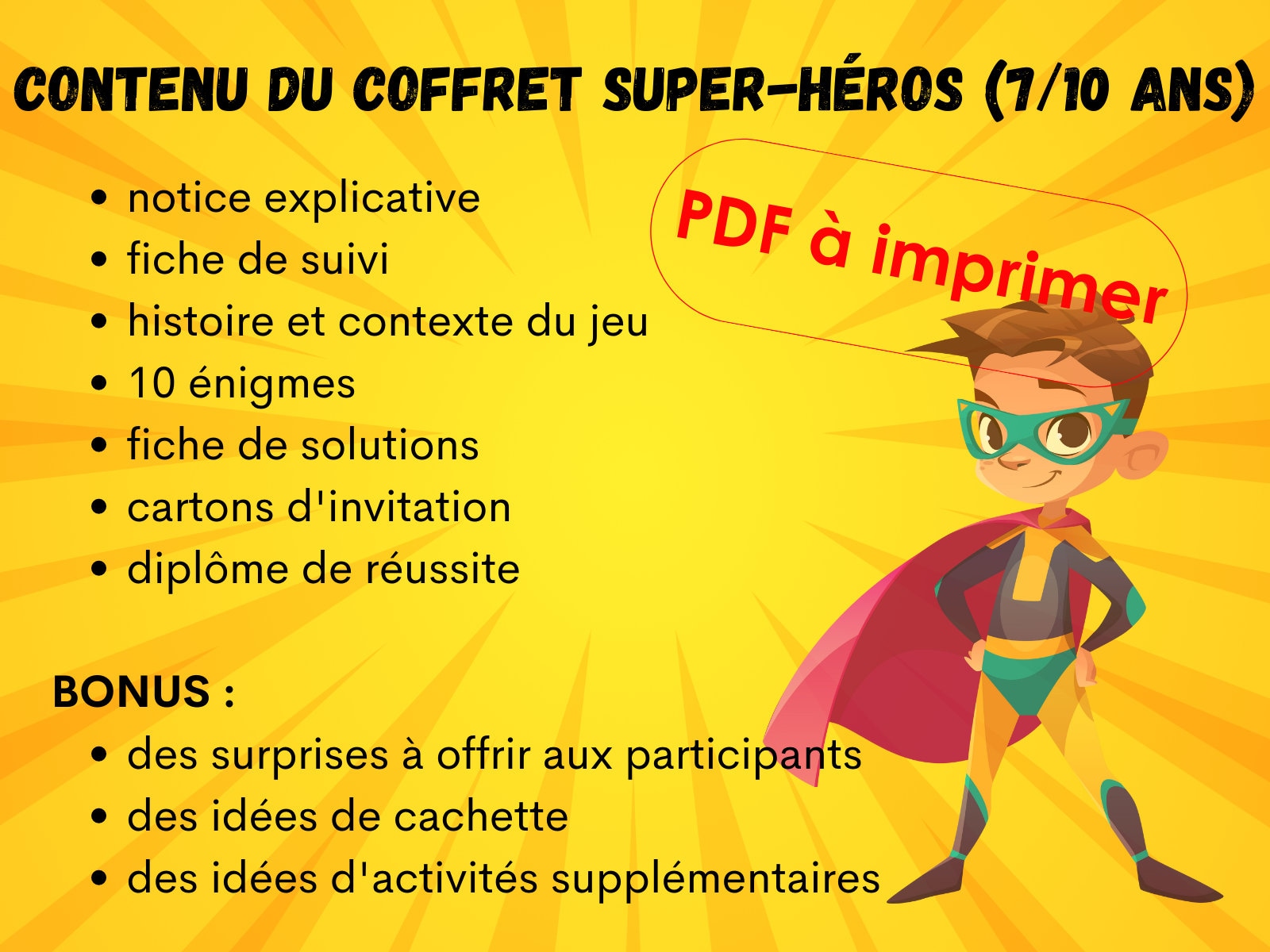 Chasse Au Trésor Thème Super-héros enfants De 7 à 10 Ans - Etsy