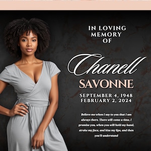 Black Marble Memorial Announcement Flyer, Memorial Flyer, FB, IG, Rest In Peace Funeral Invitation Template, D.I.Y Memorial Invite, Canva