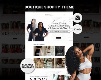 Fashion Boutique Shopify Theme: Black & White Website Template