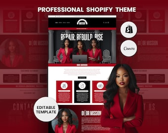 Credit Repair Shopify Theme: Editable Banners, Corporate Website