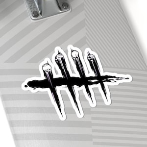 DBD Inspired Stickers, Horror Gamer Laptop Stickers, Scratch Mark Decals, Survivor Killer Gifts, Gothic Gaming Stickers