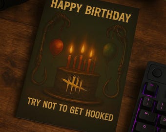 DBD, Horror Birthday Card for Gamers – Funny Card for Horror Fans & Halloween Gift Idea