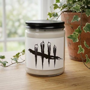 Candela ispirata a Dead by Daylight, candela per giocatori horror, decorazione gotica per videogiochi, regalo per sopravvissuti assassini