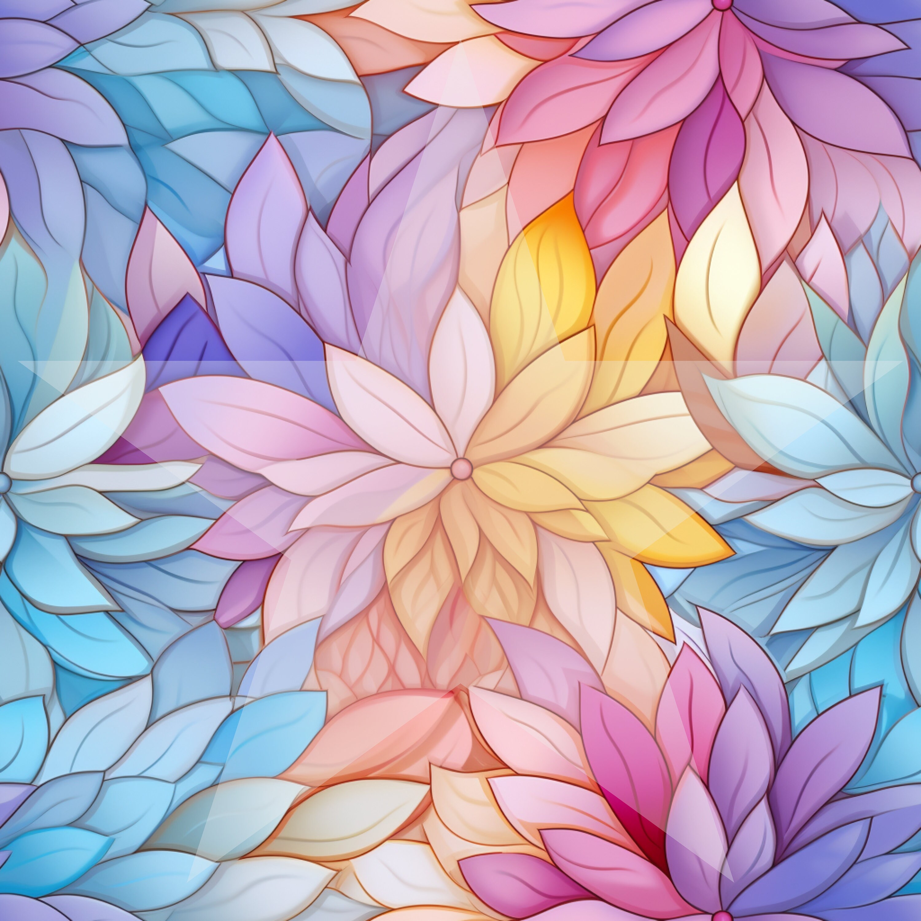 Boho Digital Paper, Seamless Background, Floral Patterns, Premade ...