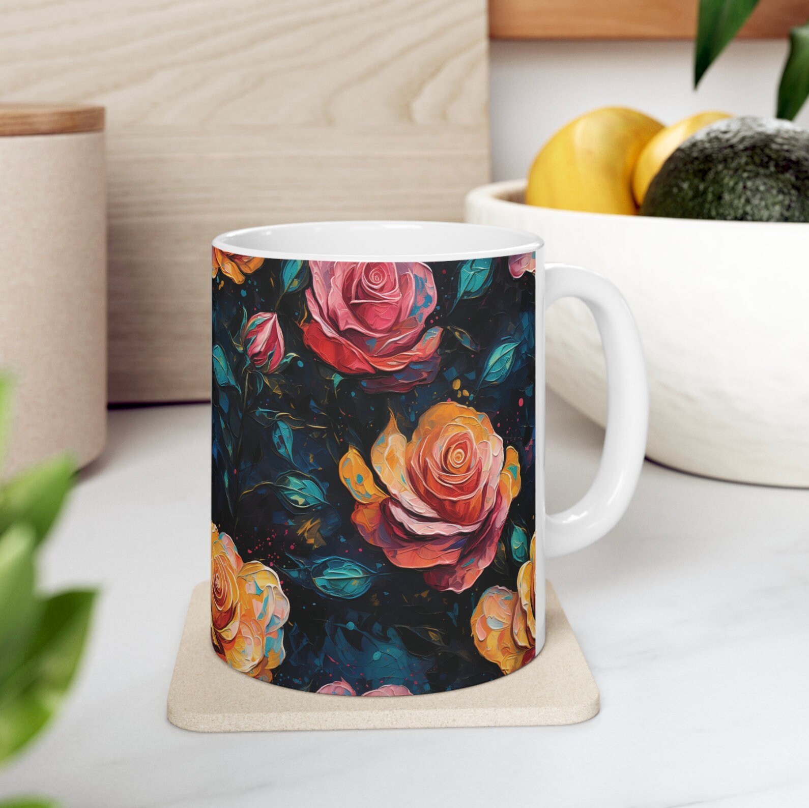 Boho Digital Paper, Seamless Background, Floral Patterns, Premade Roses ...