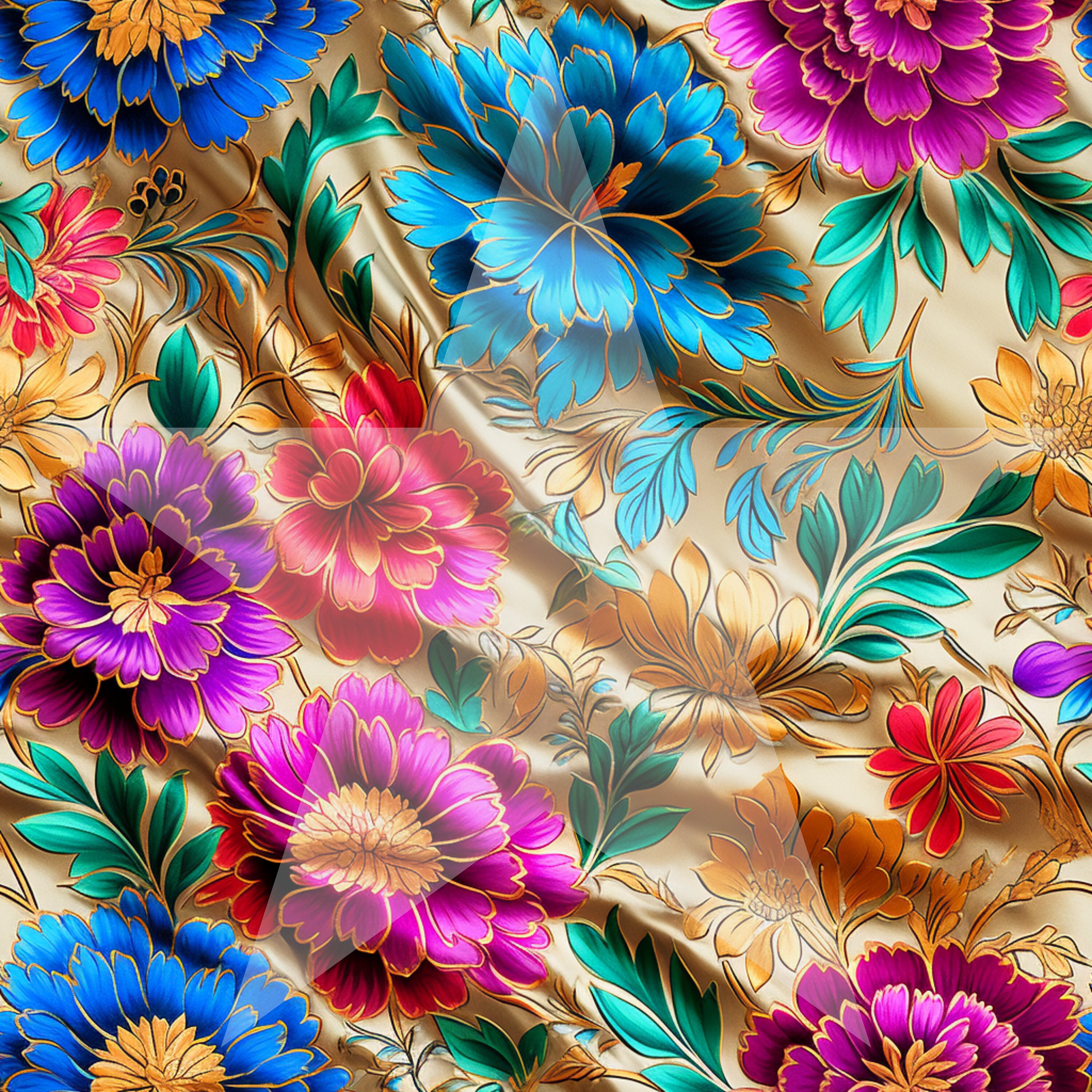 Boho Digital Paper, Seamless Background, Floral Patterns, Premade India ...