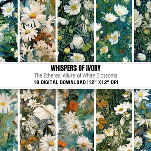 seamless background, floral Patterns, Premade Clipart, Watercolor Floral, digital papers, digital paper pack, flower digital paper