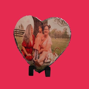 Custom photo heart slate