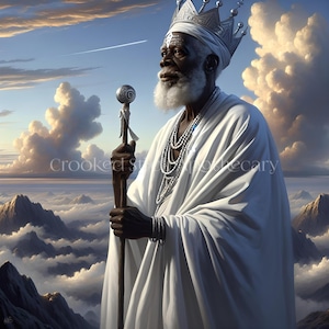 Obatala, Orisha, Yoruba, Ifá, 7 African Powers, Rootwork, Hoodoo, Voodoo, Digital Artwork, Digital Download
