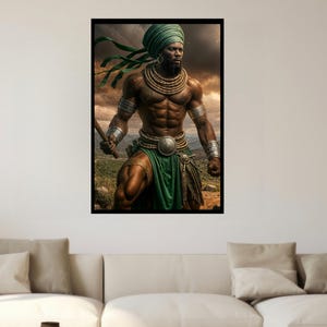 Ogun Art Print: Yoruba Orisha Digital Artwork (Digital Download)