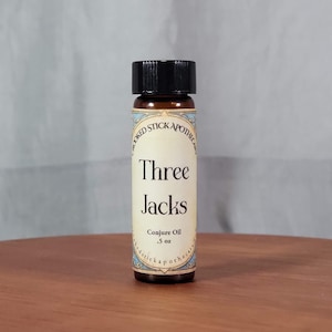 Three Jacks Conjure Oil, Ritual Oil, Hoodoo Oil, Witchcraft, Pagan, Voodoo, Rootworkers, Folk Magic, Blessing Oil, Anointing Oil, Wiccan