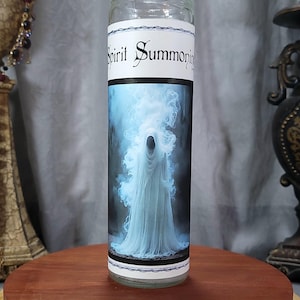 Spirit Summoning 7-Day Fixed Glass Candle, Prayer Candle, Hoodoo, Voodoo, Magic, Conjure, Rootwork, Traditional, Santeria, Spell, Witchcraft