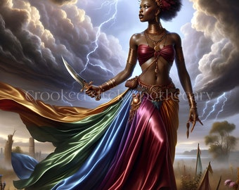 Oya, Orisha, Yoruba, Rootwork, Hoodoo, Voodoo, Dzieło sztuki cyfrowej, Pobieranie cyfrowe
