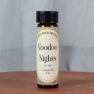 Voodoo Nights for Men Conjure Oil, Ritual Oil, Hoodoo Oil, Witchcraft, Pagan, Voodoo, Rootworkers, Folk Magic, Blessing Oil, Anointing Oil