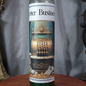 Better Business 7-Day Fixed Glass Candle, Prayer Candle, Hoodoo, Voodoo, Magic, Conjure, Rootwork, Traditional, Santeria, Witchcraft