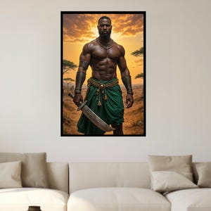 Ogun Art Print: Yoruba Orisha Digital Artwork (Digital Download)