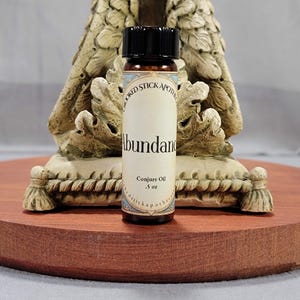 Abundance Conjure Oil, Ritual Oil, Hoodoo Oil, Witchcraft, Pagan, Voodoo, Rootworkers, Folk Magic, Blessing Oil, Anointing Oil, Wiccan