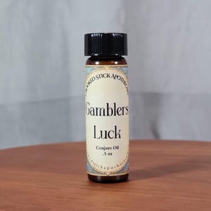 Gambler&#39;s Luck Conjure Oil, Ritual Oil, Hoodoo Oil, Witchcraft, Pagan, Voodoo, Rootworkers, Folk Magic, Blessing Oil, Anointing Oil, Wiccan