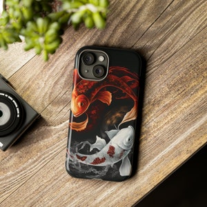 Koi Fish Phone Case For iPhone 15 14 Plus 13 Pro Max 12 Mini XR X 7 8 S23 S22 S21 S20 S10 Phone Cover Tough Case