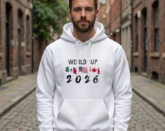 World Cup 2026 Hoodie, USA Mexico Canada Hoodie, Soccer Fan Hoodie, Football Sweatshirt, Tournament Hoodie, Sports Fan Gift, Unisex Hoodie