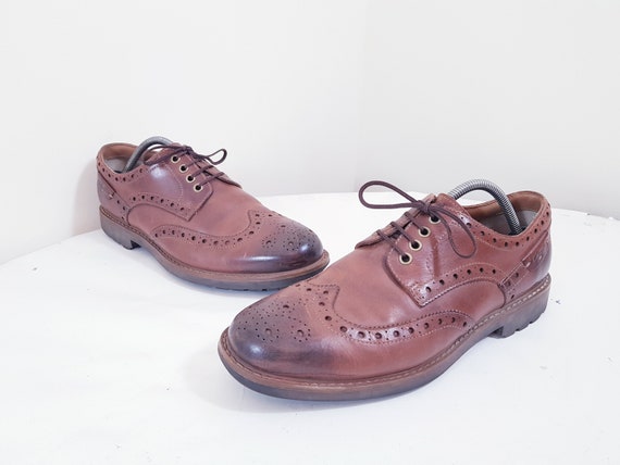 Clarks Batcombe Wing Mens Dark Tan Leather Brogue Shoes Uk - Etsy