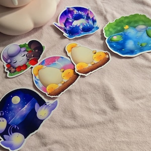Kawaii glossy vinyl ringtail, yolk slime sticker, slime ranchers, kawaii sticker, adorable, cute, waterproof, laptop sticker, vibrant colors